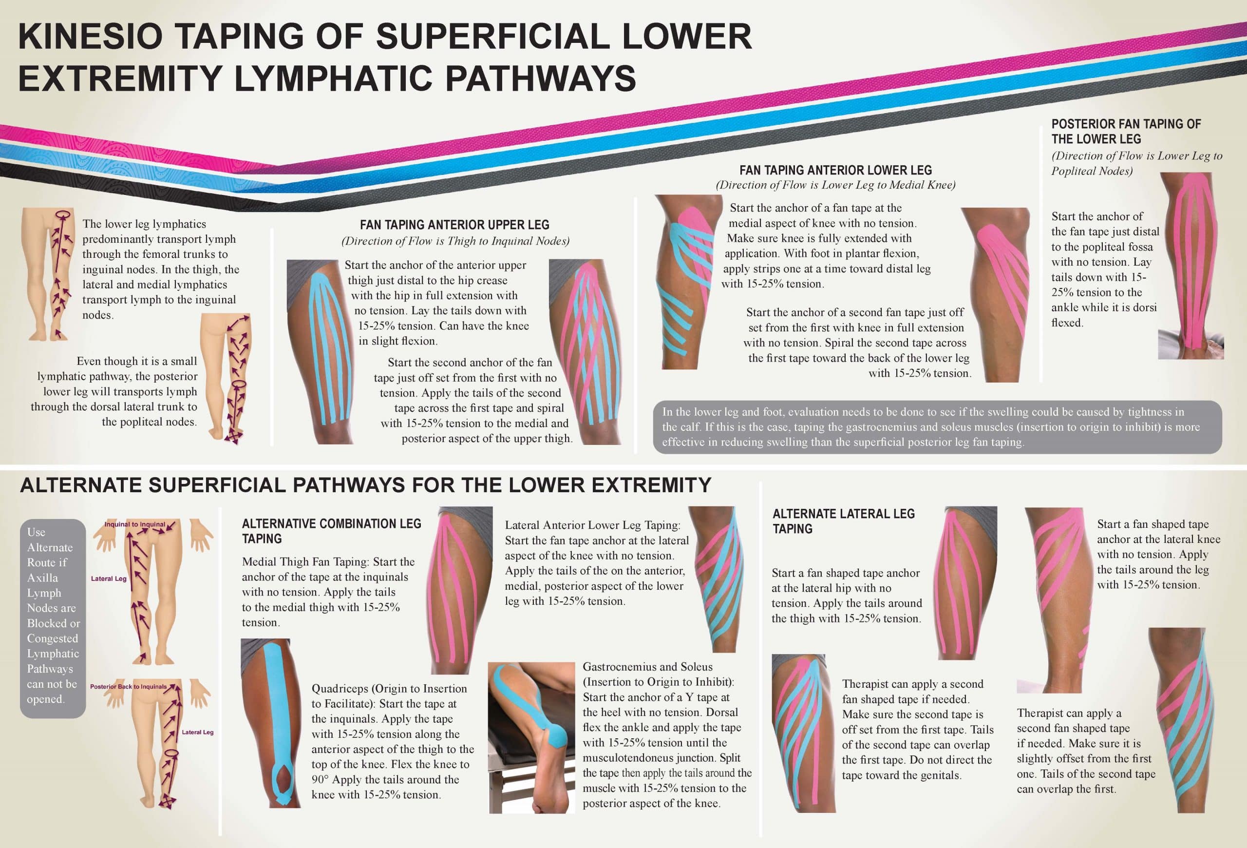 vidnesbyrd Palads alarm Kinesio Taping Of Superficial Lower Extremity Lymphatic Pathways - Kinesio