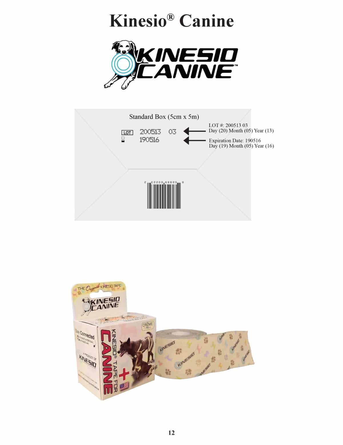 KinesioTapeExpirationDatesCANINEStandard Kinesio